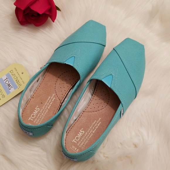 turquoise canvas shoes